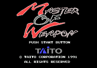Master of Weapon Title Screen